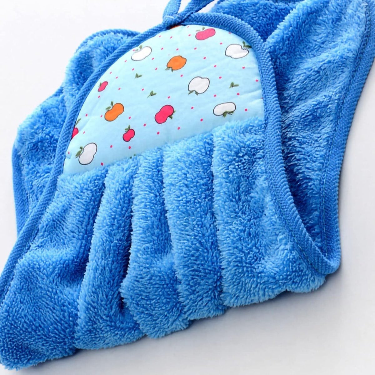 Hemelsblauwe microvezel handdoek voor keuken en badkamer, 15 x 5 cm