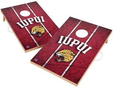 Skip's Garage Vintage Indiana University Purdue University Indianapolis Jaguars Regulation 2x4 Cornhole Set