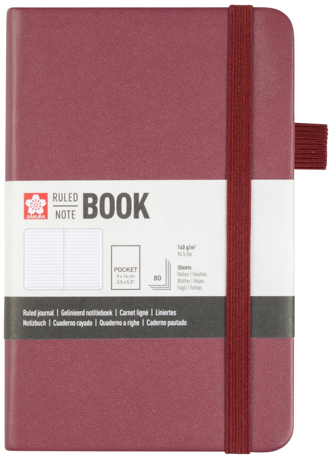 Sakura Notizbuch ca. DIN A7 liniert, maulbeere 94146701