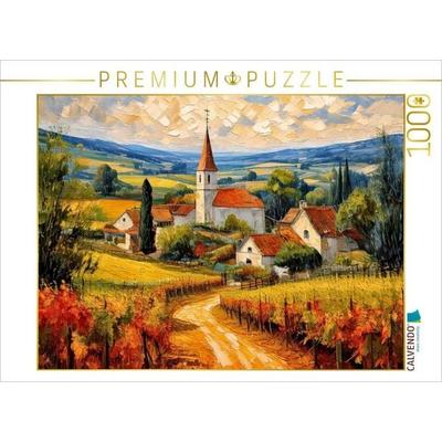 CALVENDO Puzzle Dorf in den Weinbergen | 1000 Teile Lege-Größe 64x48cm Foto-Puzzle für glückliche Stunden