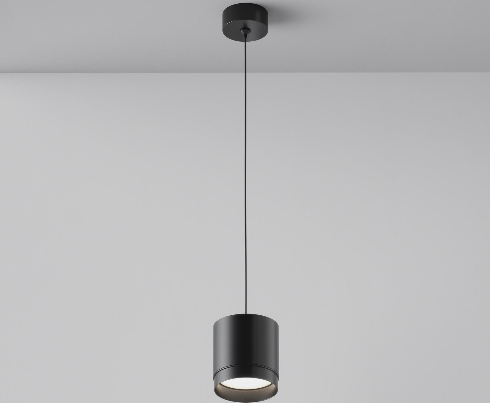 Maytoni Hanglamp Polar, zwart, aluminium, B/D/H: 108,5 x 8,2 x 8,2 cm