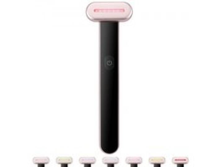 VEVOR Appareil de thérapie à la lumière rouge pour visage, baguette de thérapie à la lumière rouge portable à LED 7 couleurs avec thérapie thermique, massage vibration à microcourant pour visage, cou
