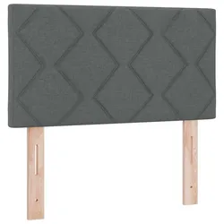 vidaXL Stoffkopfteil Geometrisch mit Kopfteil Dunkelgrau 80 cm Stoff