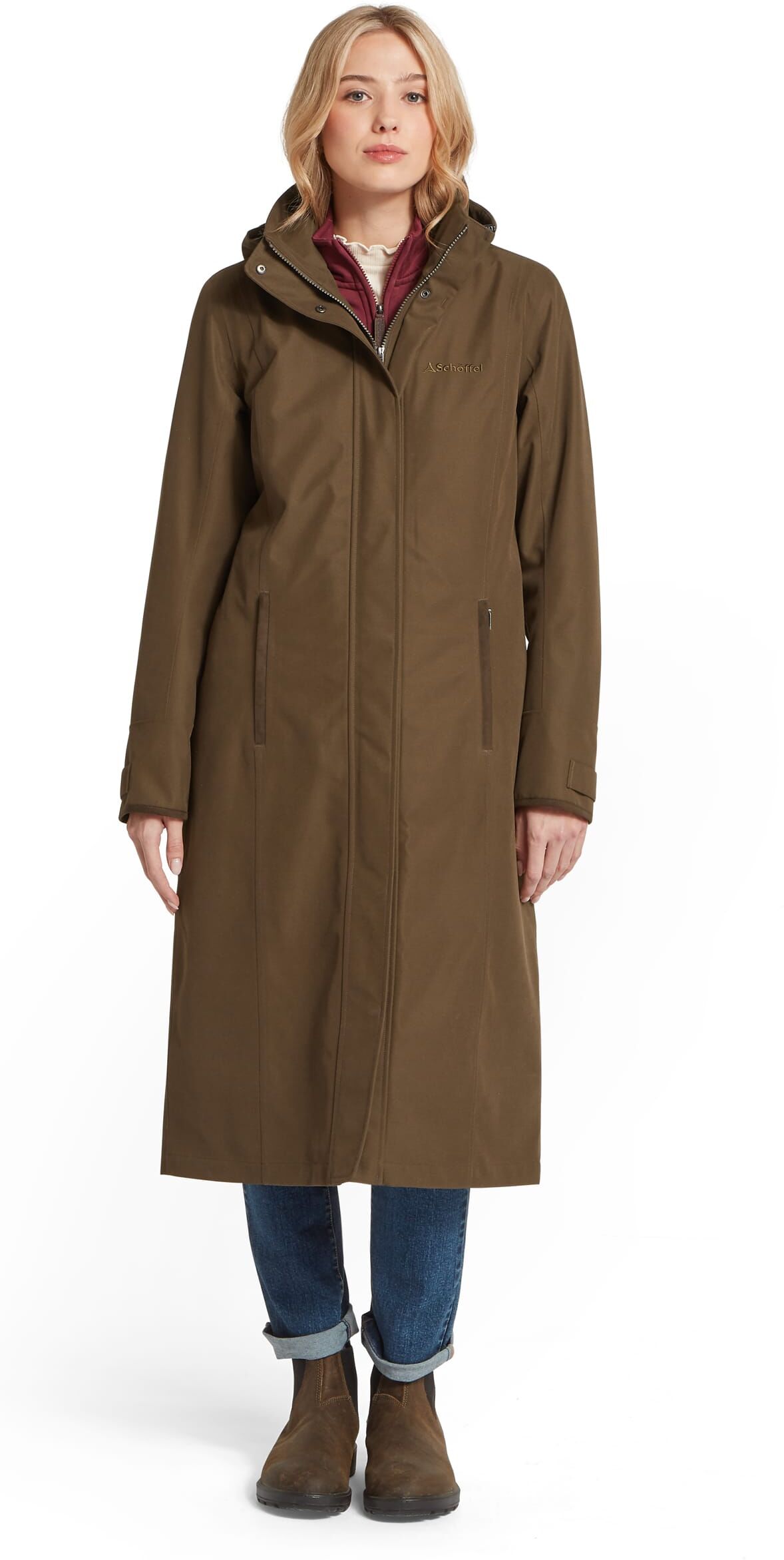 Schöffel Country Marefield Waterproof Coat - Brown - Size UK10 - Women
