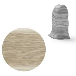 Äußere ecke für Sockelleiste Naturel Eiche Burgundy, PVC Länge 0,5 cm, Kantenhöhe 56 mm, NATNGTZ98