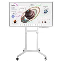 Samsung Flip Pro WM55B Flipchart 138,7 cm 55 Zoll inkl. Peerless TRVT-FLIP2 mobiler Rollwagen & Tray CY-TF65BBC
