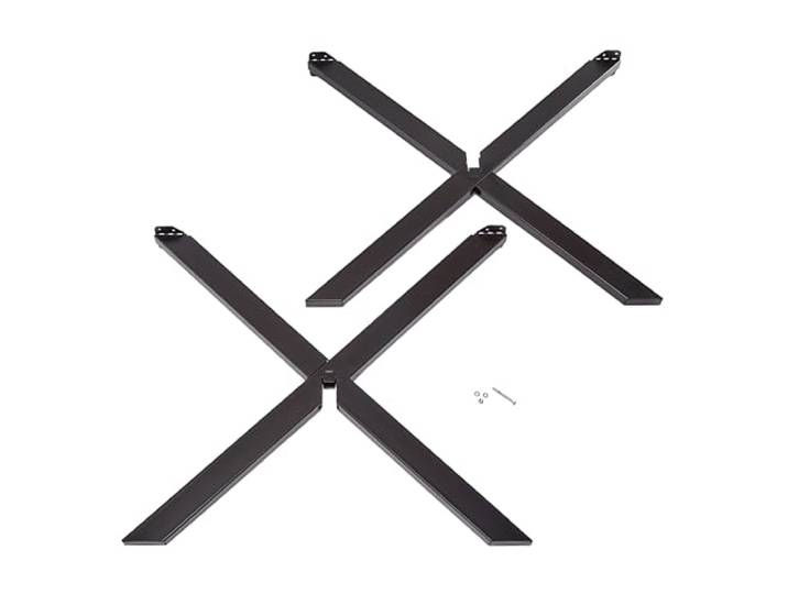 Mottez Tischbein Mittelkreuz schwarz matt M590VNO