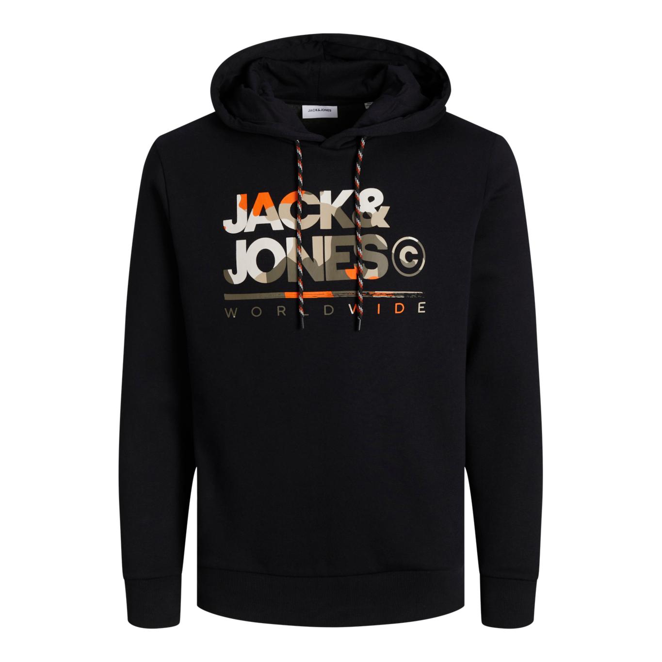 Jack & Jones Hoodies Luke Sweat Hood Zwart