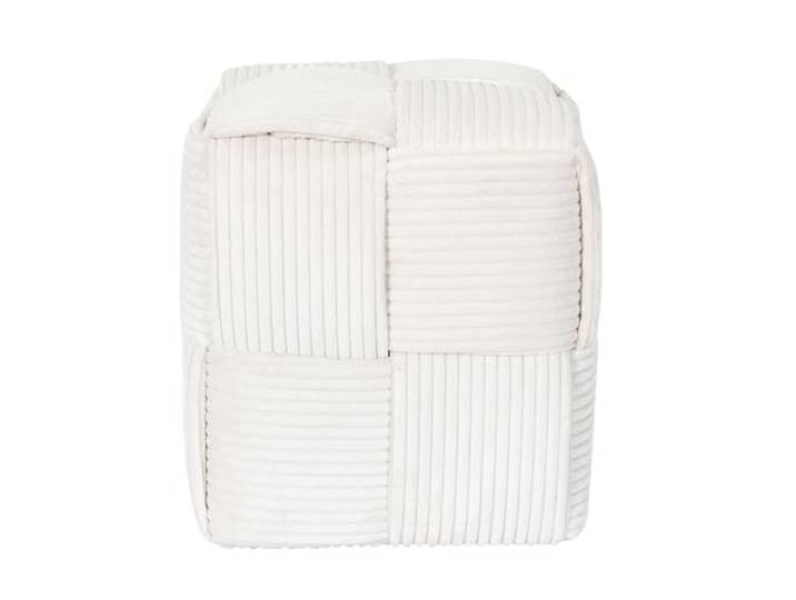 HOME DECO FACTORY Pouf Côtelé Tressé Siège et Repose-Pieds Beige Polyester\, pouf côtelé tressé\, design raffiné\, siège ou repose-pieds\, polyvalent\, confortable\, 36x36x36 cm\, beige