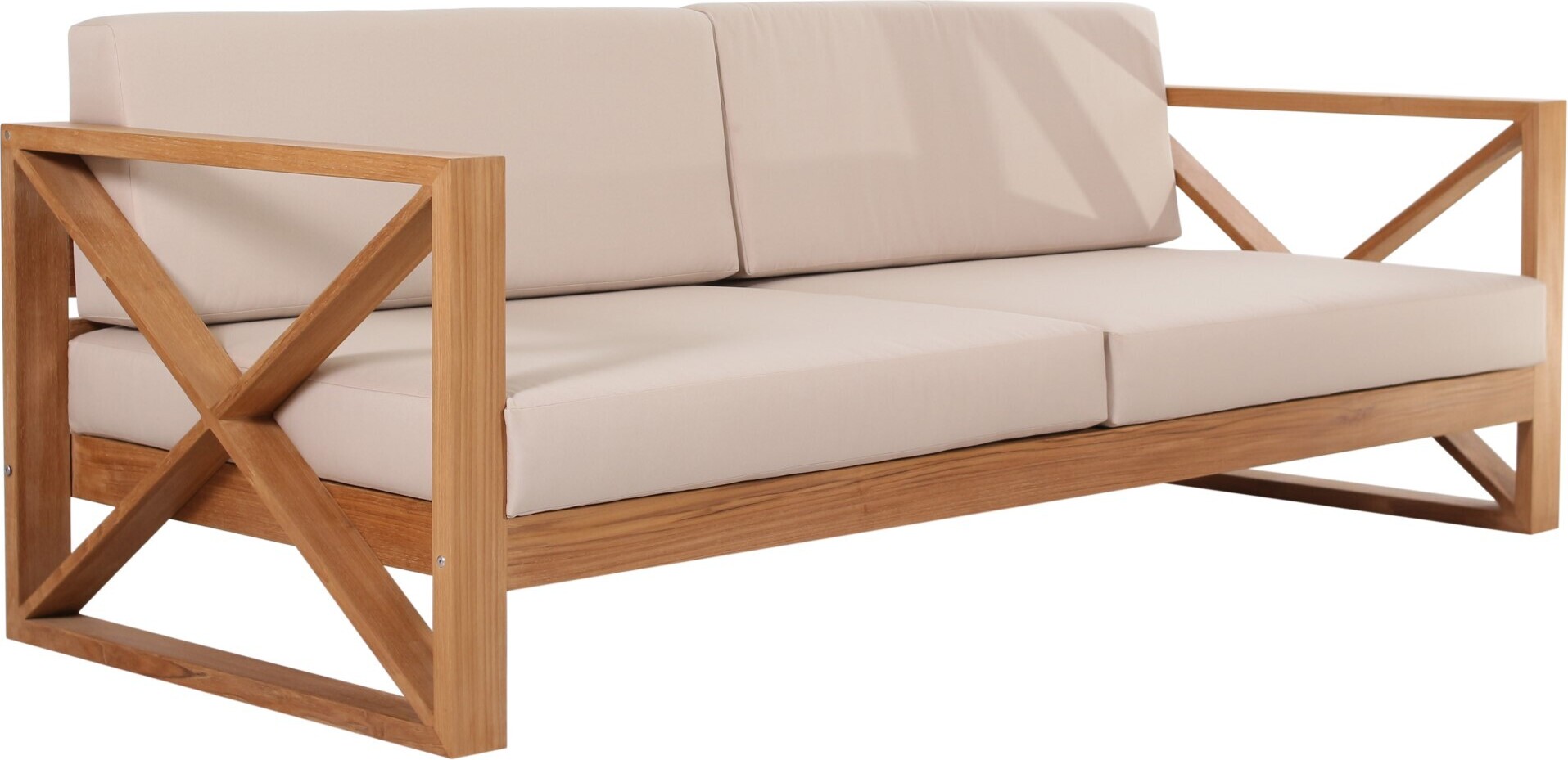 Outdoor Sofa Molveno 3-Sitzer Teak Massivholz von Teako Design