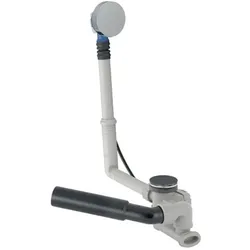 Geberit d52 Badewannenablauf 150520216 mit Drehbetätigung, mit Fertigbauset, Länge 26cm, hochglanz-verchromt