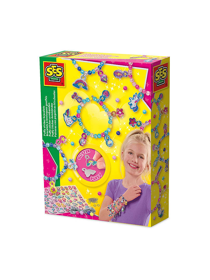 SES Bastelset "Armbänder Puffy Sticker " - ab 5 Jahren - onesize