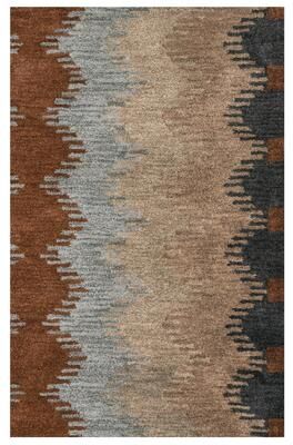 Alora Decor Pueblo Grey and Brown Hand-tufted Wool Rug
