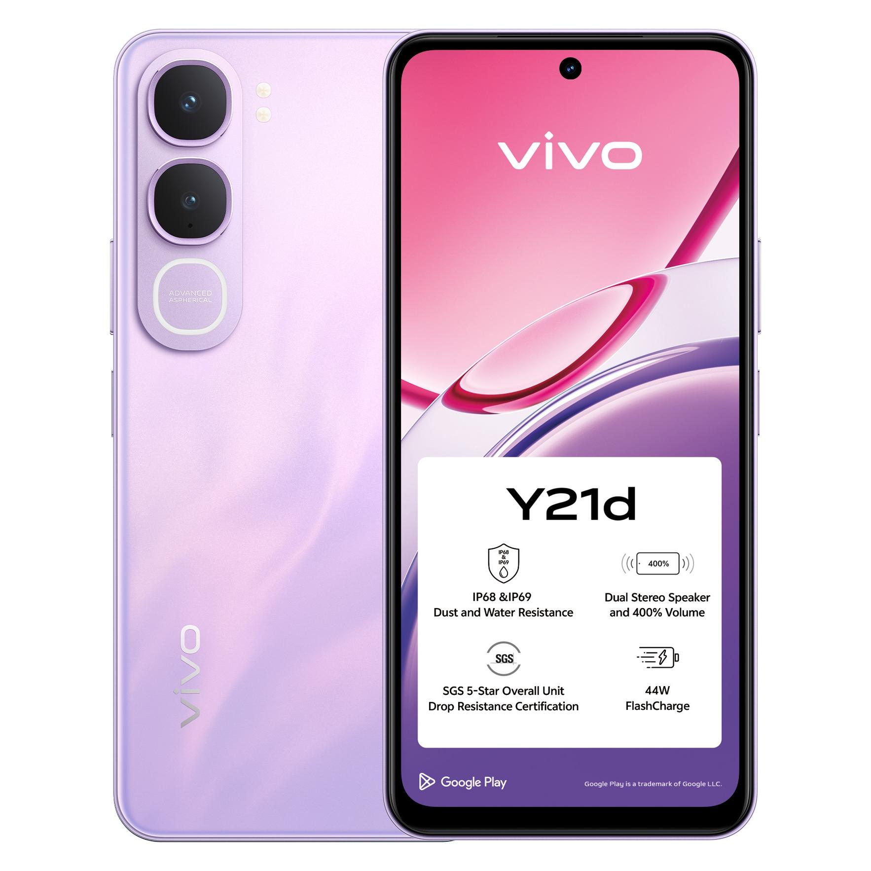 Vivo Y21d/4GB/128GB/Lavender Purple (128 GB, Lavender Purple, 6.68", Dual SIM, 4G) (5672612)