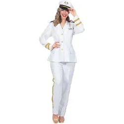 Wilbers Luxus Marine-Offizierskostüm, Damen, 2-Teilig (38)