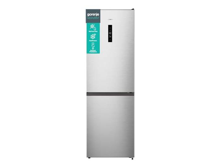 Gorenje N 619EAXL4 Kühl-Gefrier-Kombination/ LED Display/ 186 cm/ 300 l/ NoFrostPLus/ Gemüsefach mit Feuchteregler/ FastFreeze/ edelstahl