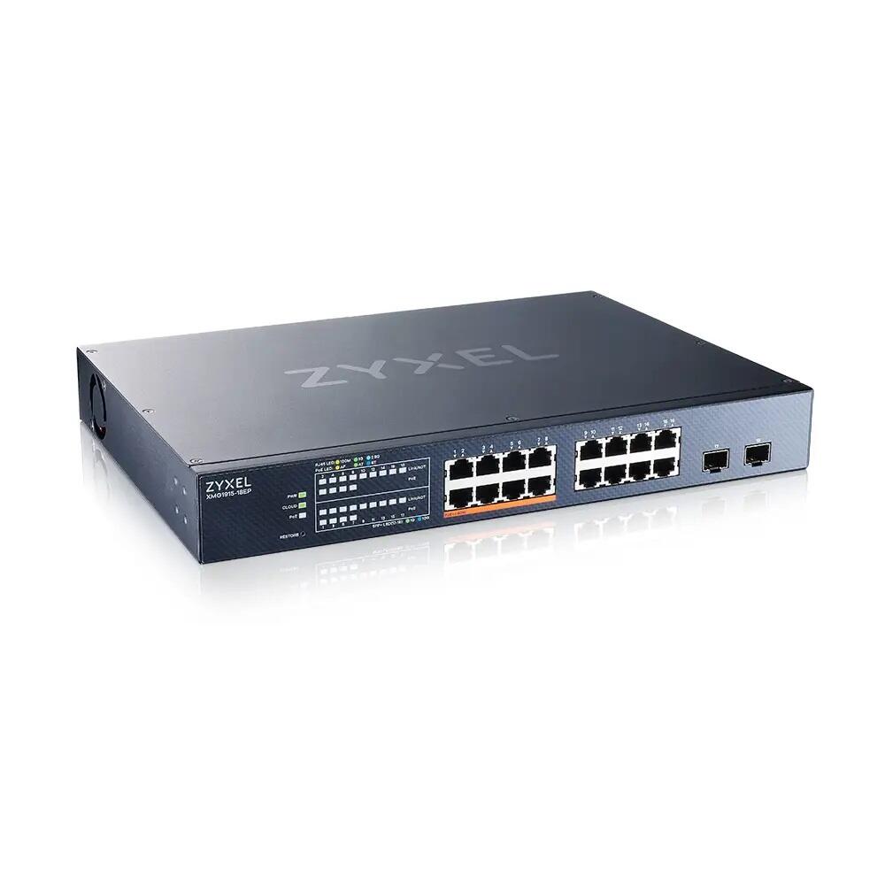 Zyxel Switch 18-Port MultiGig 16x 2.5G + 2x 10G SFP+ L2 XMG1915-18EP-EU0101F