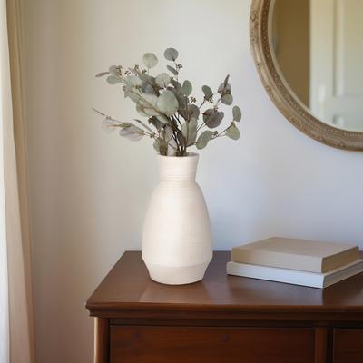 Sagebrook Home Terracotta Vase With Ring At Neck - Elegant Home Decor Item