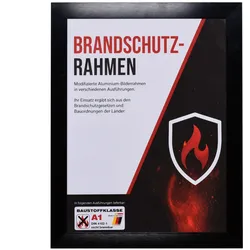 effect Brandschutzrahmen Profil S3 - A1 Schwarz / 61 x 91,5 / Antireflexglas / R...