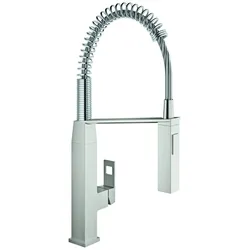 Grohe Einhebel-Spültischbatterie Eurocube 31395 mit Profibrause supersteel, 31395DC0 31395DC0