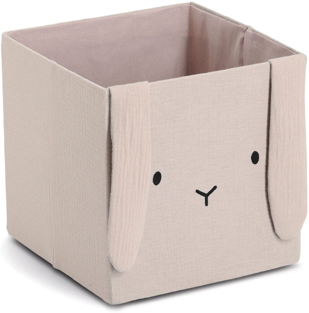 Aufbewahrungsbox ZELLER PRESENT "Hase", Musselin", beige, B:28cm H:28cm T:28cm, Baumwolle, Polyester, Aufbewahrungsboxen, Aufbewahrungsbox, Tiermotiv, kinderfreundlich, faltbar beige B/H/T: 28cm x 28cm x 28cm