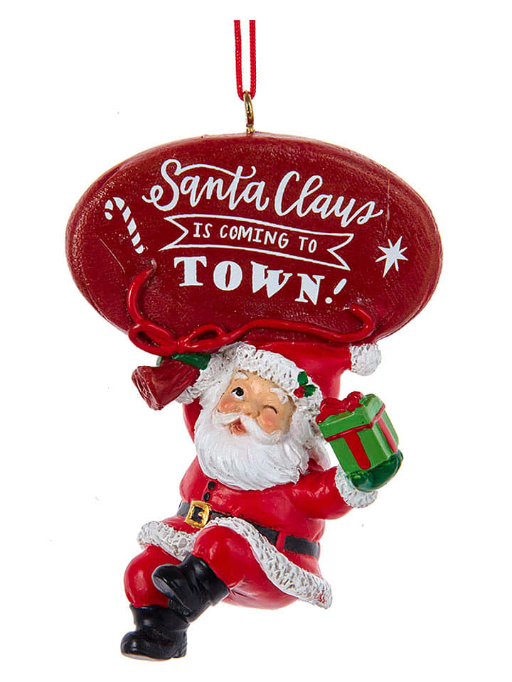 Christmas Inspirations Christbaumornament "Santa" in Rot - (H)3,4 cm - onesize