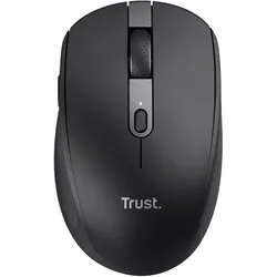 Trust Ozaa Compact Wireless (Kabellos), Maus, Schwarz