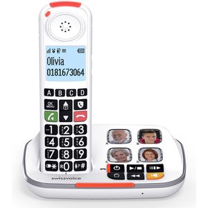 Swissvoice Xtra 2355 Telefon, weiß, Großtastentelefon, schnurlos, mit Anrufbeantworter