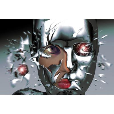 Fototapete PAPERMOON "Roboter Frau", bunt, B:2,5m L:1,86m, Vlies, Tapeten