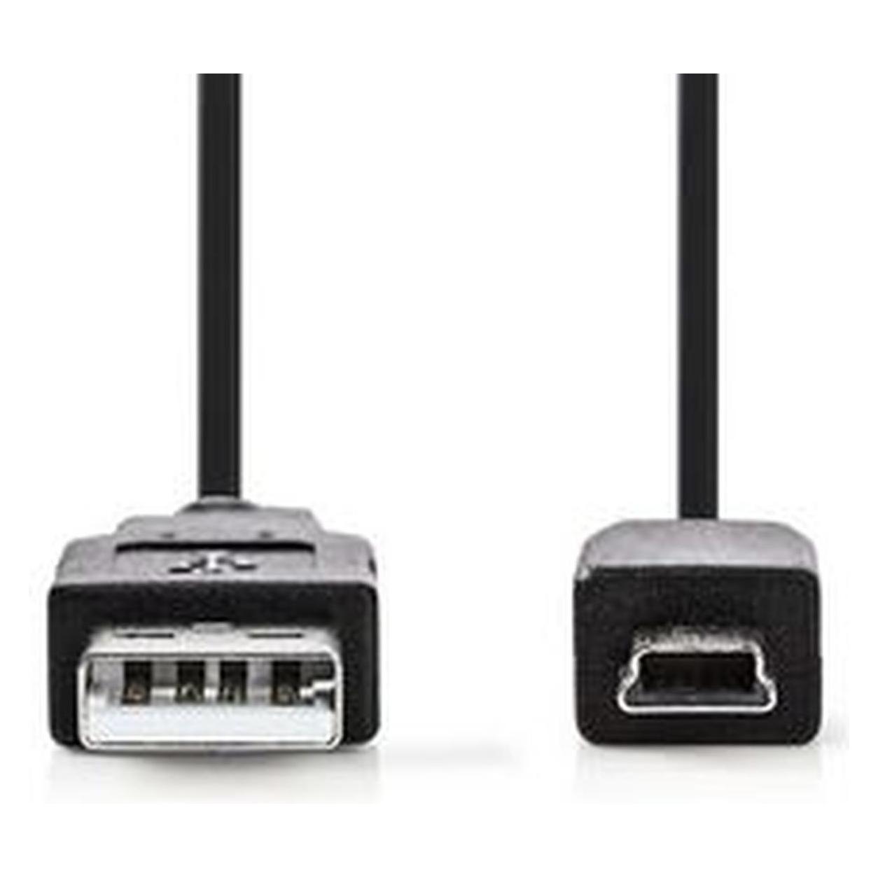 Nedis Kabel USB 2.0 A Stecker - Min i 5 Pin Stecker 5.0 (5 m, USB 2.0) (CCGP60300BK50)