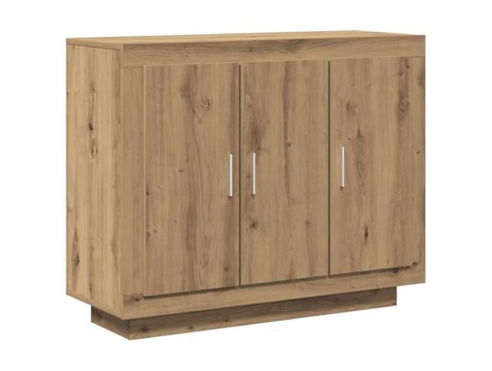 Kaorsrow Sideboard Artisan-Eiche 92x35x75 cm Kommode Holzwerkstoff Vielseitiger Beistellschrank mit Türen und Ablagen für Wohnzimmer und Schlafzimmer mit robuster Abstellfläche.