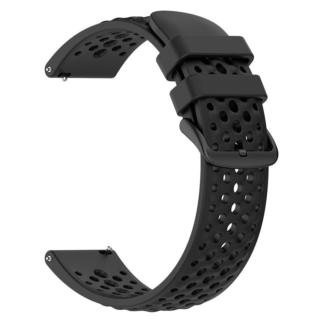 Techsuit - Watchband 22mm (W083) - Amazfit Active Max - Black (Silicone) (68332341)