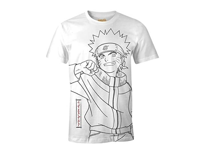 Naruto Japanse stijl T-shirt, Wit, L