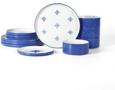 Stone Lain Cobalt Porcelain Dinnerware Set