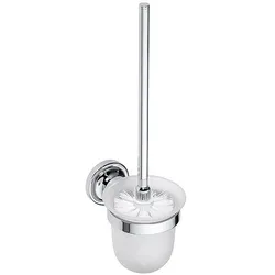 Brillantbad BETRO CHROM WC-Bürstengarnitur Messing Glas Chrom 110x360x145 mm für Bad & WC >> zum Bohren