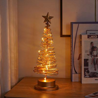 Modern Home Fixes New Cross Border Christmas Decorations, Wrought Iron Instagram Worthy Christmas Tree, Desktop Ornament Gift gold A