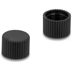 Delock Schutzkappe für M12 Stecker verschraubbar Kunststoff IP67 staub- und wasserdicht schwarz