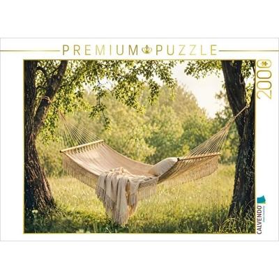 CALVENDO Puzzle Leicht wie der Sommer - Hängematte | 2000 Teile Lege-Größe 90x67cm Foto-Puzzle für glückliche Stunden