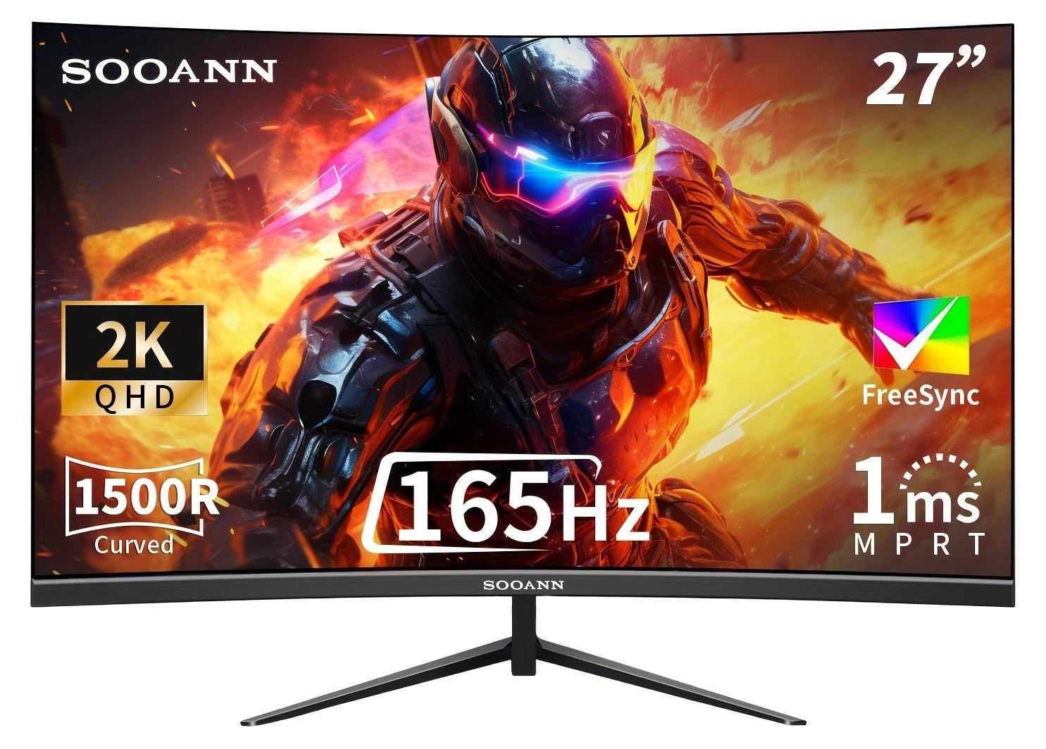 Selius 27 inch Curved Gaming Monitor - 2K QHD - 165Hz