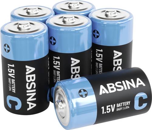 Absina Baby (C)-Batterie Alkali-Mangan 6000 mAh 9V 6St.