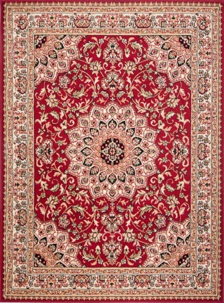 Traditioneel Oosters Vloerkleed met Medaillon Patroon, Rood, 200 x 300 cm