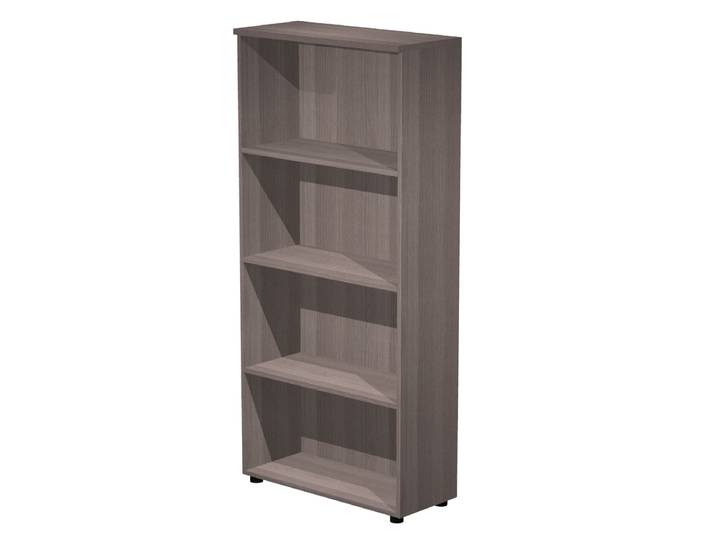 Bibliothèque haute Pronto - L.80 x H.180 cm - Sans porte - Cendre