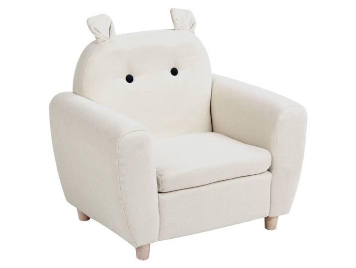 KINDERSESSEL Nilpferd Stoff Beige Maribo