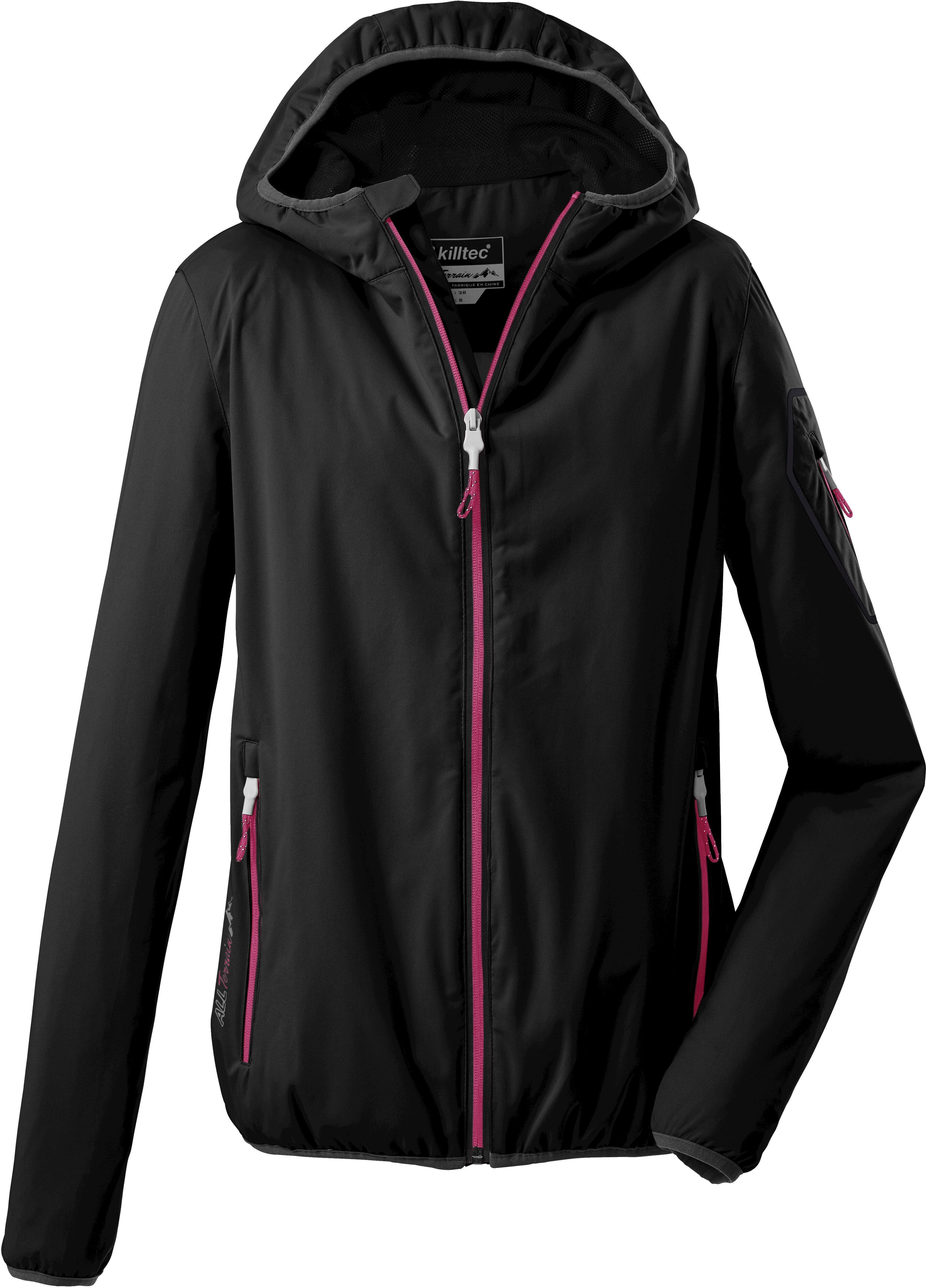 Softshelljacke KILLTEC "Trin WMN SOFTSHELL JCKT", Damen, Gr. 36, schwarz, 100% Polyester, Jacken Softshelljacke schwarz 36