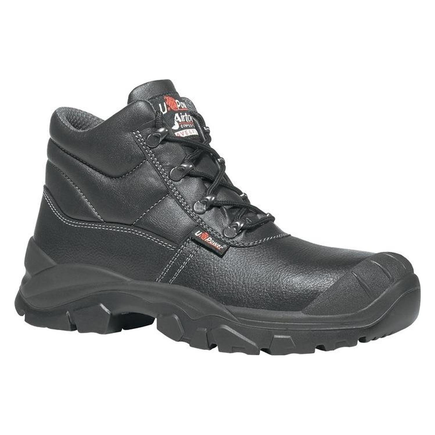 U-Power Sicherheitsstiefel Jaguar UK Grösse 43 schwarz S3 SRC EN ISO 20345 vollnarbiges Leder (S3, 43) (RR10284-43)