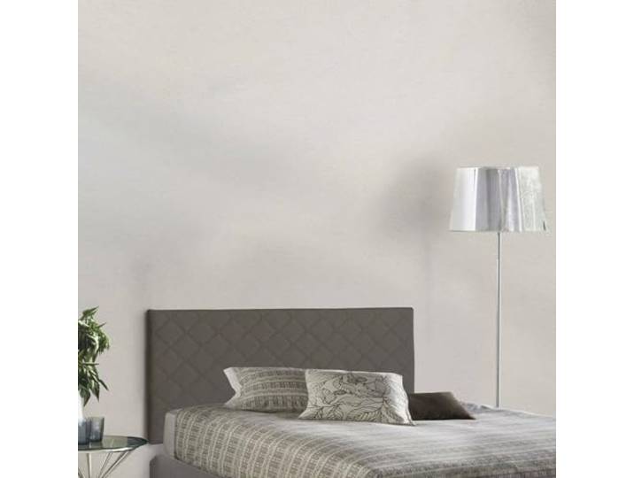 Talamo Italia - Cleo-Queensize-Bett, an der Wand montiertes Kopfteil aus Öko-Leder, 100 % Made in Italy, geeignet für ein Queensize-Bett, 130 x 60 cm, taubengrau