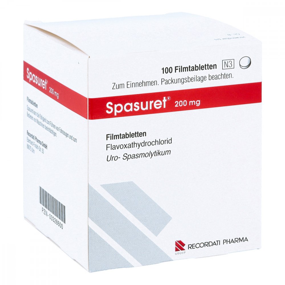 Recordati Pharma GmbH Spasuret 200 Filmtabletten 03328600