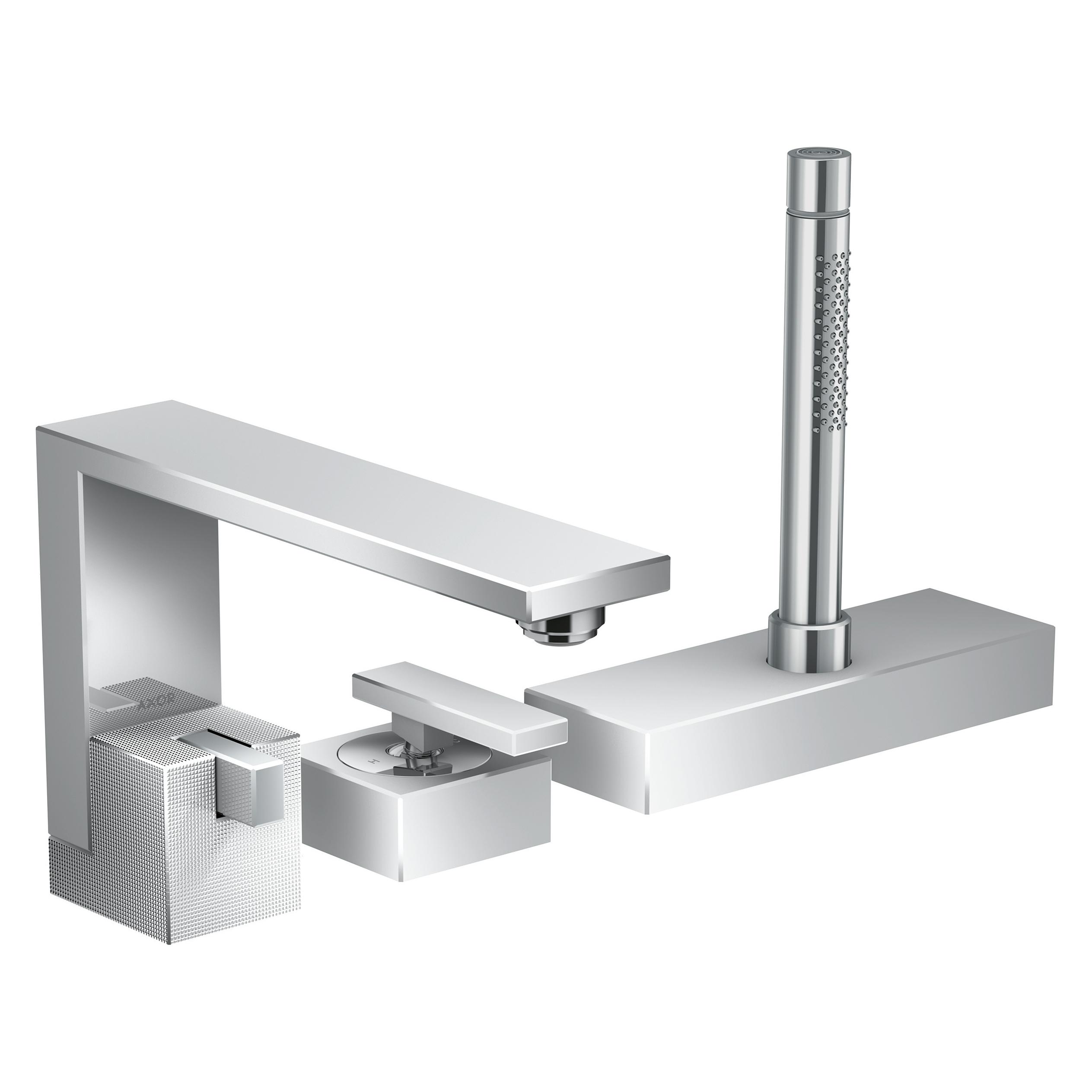 Axor Fertigmontageset EDGE f 3-Loch-Wannenrandmischer chr Diamantsc (46431000)