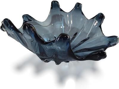 Aria Home Elegant Sculptural Glass Bowl Centerpiece Decorative Accent