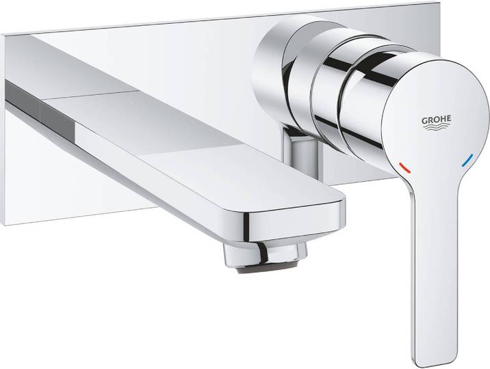 Grohe Lineare Mélangeur lavabo 2 trous\, montage mural\, saillie 149mm\, 19409001